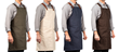 Canvas Kitchen and Workshop Apron
— in moss green, white, navy blue, and brown