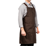 Canvas Kitchen and Workshop Apron — shown in brown 10 oz. 100% cotton canvas with removable full-grain leather straps