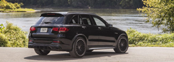 2020 MB GLC exterior back fascia passenger side in front of lake