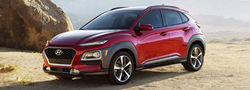 2021 Hyundai Kona exterior front fascia driver side in front of rocks