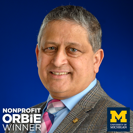 Nonprofit ORBIE Winner, Ravi Pendse of University of Michigan