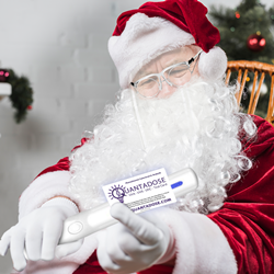 Ho Ho Ho Viruses Must Go! Santa Test UVC Light With QuantaDose UVC test Card