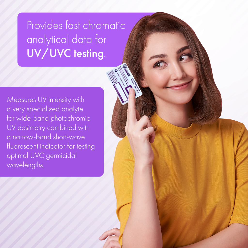 Test UV lights with QuantaDose UVC test card