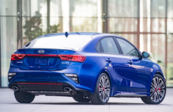 The back end of the 2020 Kia Forte.
