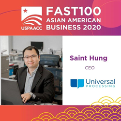 USPAACC Fast 100 Asian American Business Award Winner Universal Processing LLC