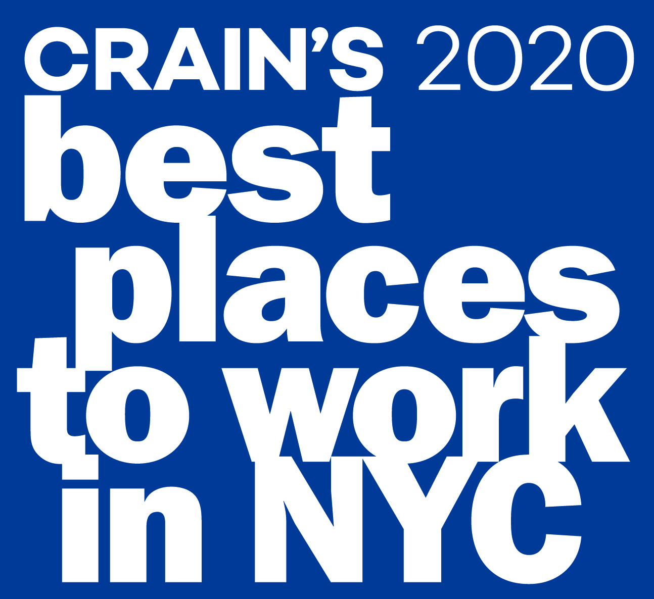 Crain's Best Places to Work NYC 2020