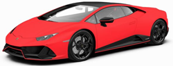 Lamborghini Huracan Evo in Fluo Capsule color red