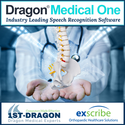 Dragon Medical One Speech Recognition works seamlessly with Exscribe EHR