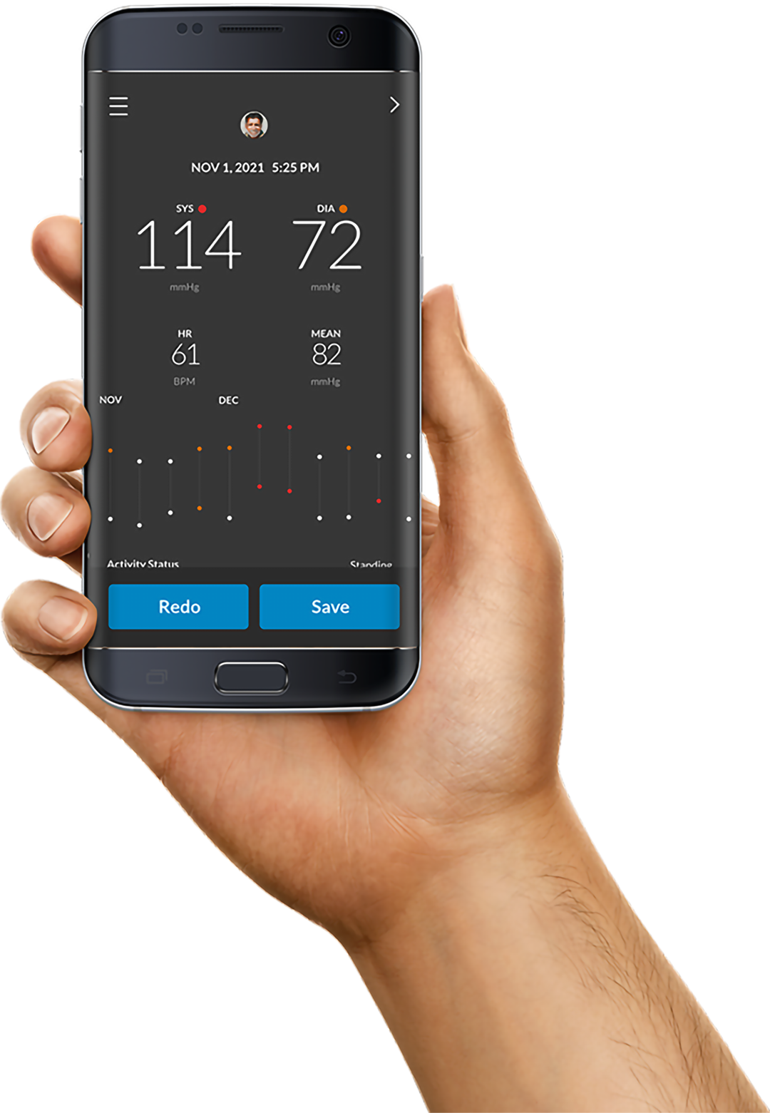 Biospectal OptiBP™ smartphone app provides clinical-grade blood pressure measurement utilizing transdermal optical sensing with only a fingertip applied to a smartphone camera lens