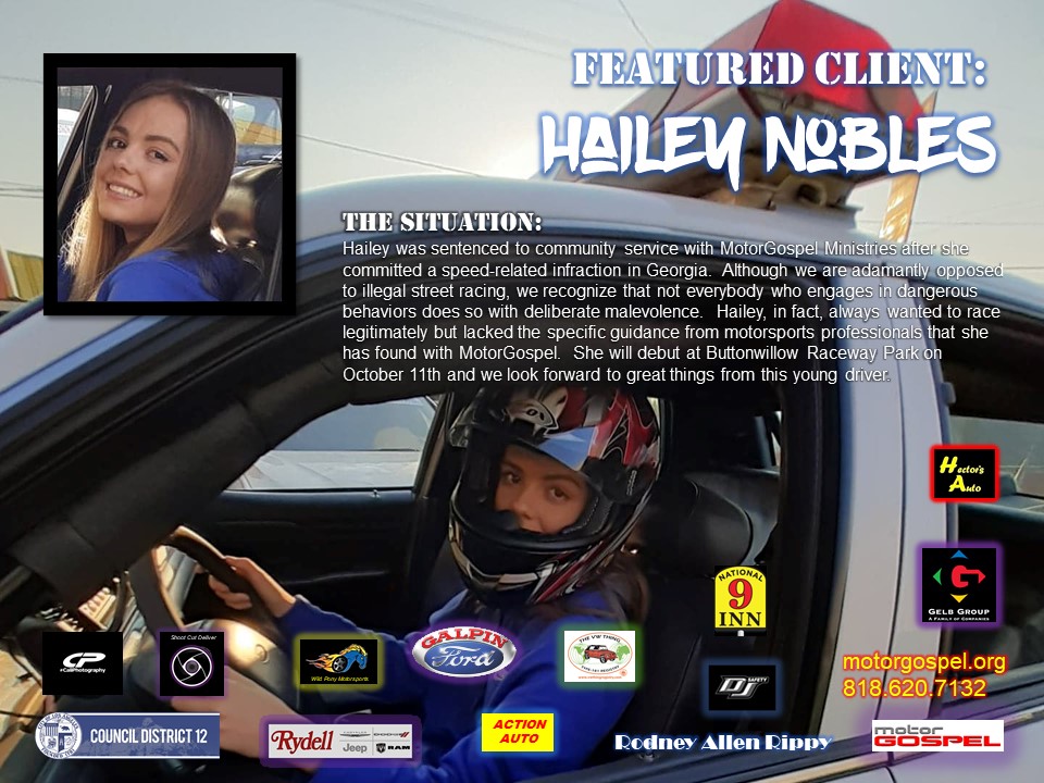 Hailey Nobles In MotorGospel's Fully-Caged Police Pursuit Vehicle