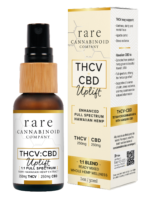 Rare Cannabinoid Company one-to-one blend of THCV and CBD may help appetite control and weight loss.