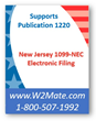 W2 Mate users can E-File an unlimited number of W2 and 1099-NEC statements with New Jersey