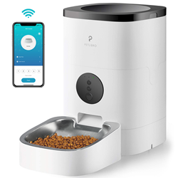 Phone controlled pet outlet feeder