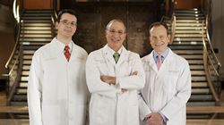 L-to-R: Surgical oncologists Drs. Vadim Gushchin, Armando Sardi, and Kurtis Campbell of Mercy Medical Center, Baltimore, MD
