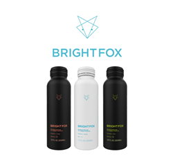 BrightFox logo & BrightFox bottles