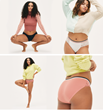 Images of models wearing Pure Rosy underwear.
