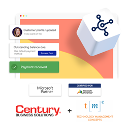 Technology Management Concepts partners with Century Business Solutions to bring credit card processing directly into Dynamics 365.