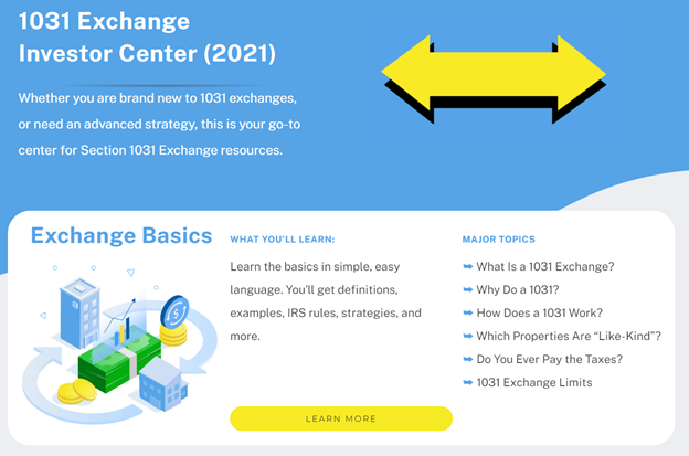 The Investor Center uses simple language and bright visuals to explain complex tax topics.