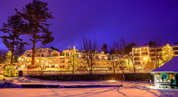 300,000 lights adorn the Mirror Lake Inn in Lake Placid