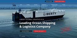 Liberty Global Logistics website homepage by Digital Silk