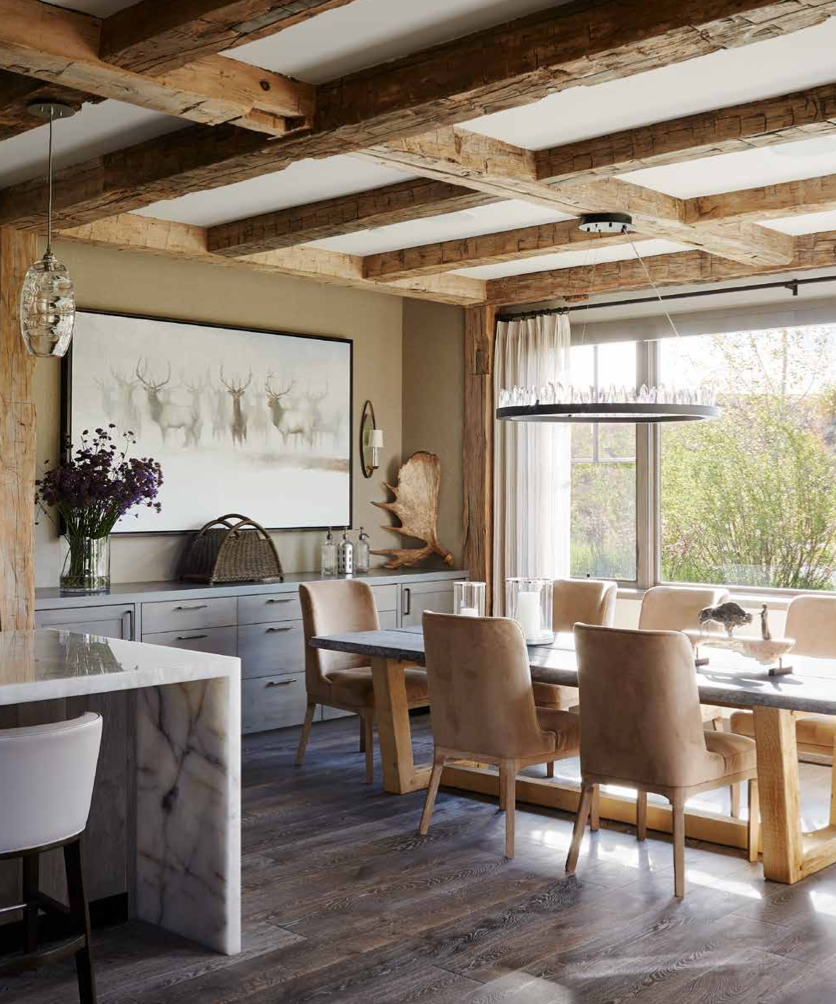Finding inspiration in the natural world, WRJ Design draws on Jackson Hole’s mountain landscapes, including with interior palettes that bring high-country colors indoors (PC: William Abranowicz).