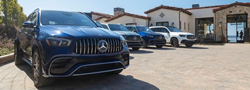 2021 Mercedes-Benz GLS SUVs in a row in parking lot