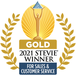 Gold 2021 Stevie Winner for Sales & Customer Service