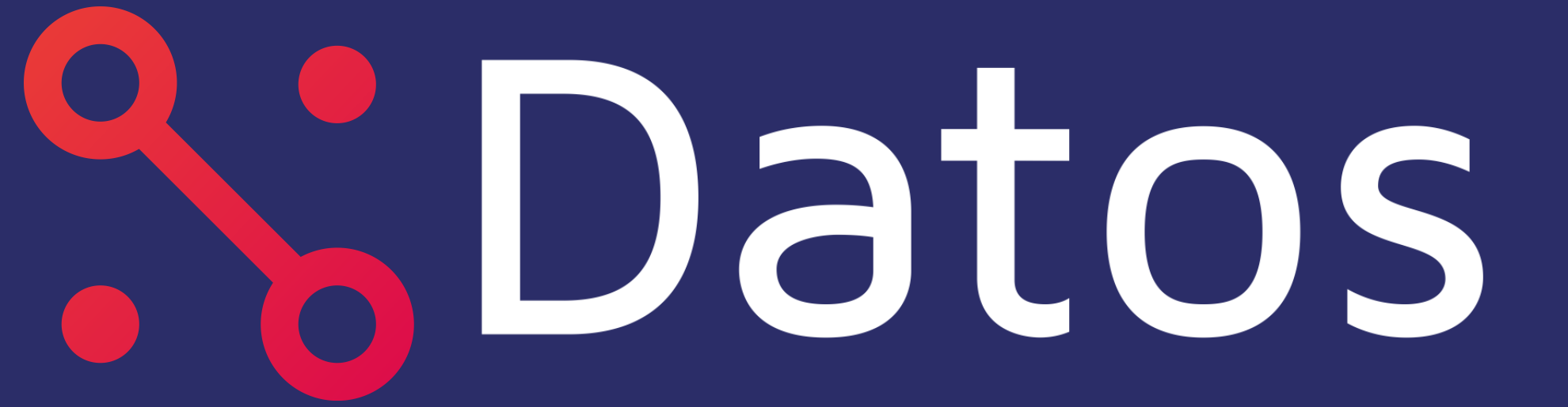 Datos Logo White on Blue