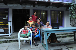 Andaman and Nicobar family use a computer