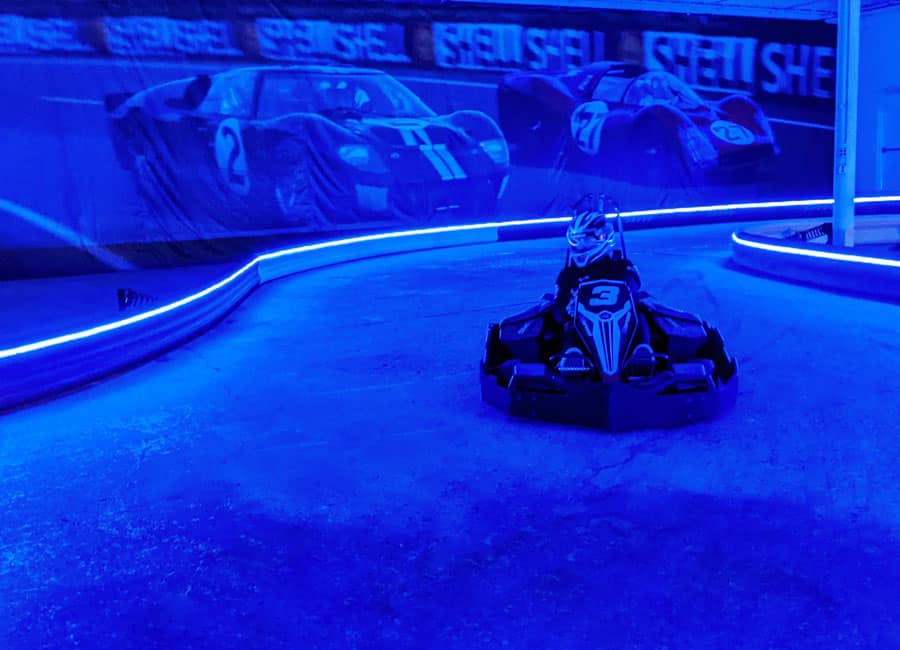 An all-electric Italian go kart races at K1 Speed Oxford