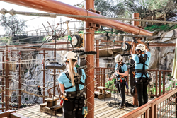 Zip Line at Quarry Park Adventures, first adventure park in CA to receive ACCT accreditation.