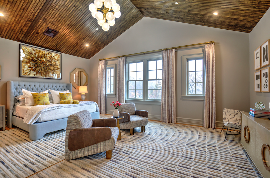 Master bedroom (furniture is not included in the sale) Photography by Lisa Russman Photography Interior Design by Gail Davis ASPIRE House: The Heritage At Claremont