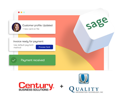 Century and Quality IT partner to bring integrated payment processing into Sage 100.