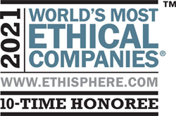 World's Most Ethical Companies 10 time winner logo