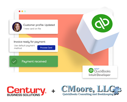 CMoore, LLC and Century partner to bring streamlined payment processing directly into QuickBooks™.