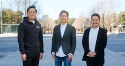 Shinji Asada of One Capital, Isshu Rakusai of Nota, and Takuya Hosomura of Salesforce Ventures. (Pictured from left to right.)