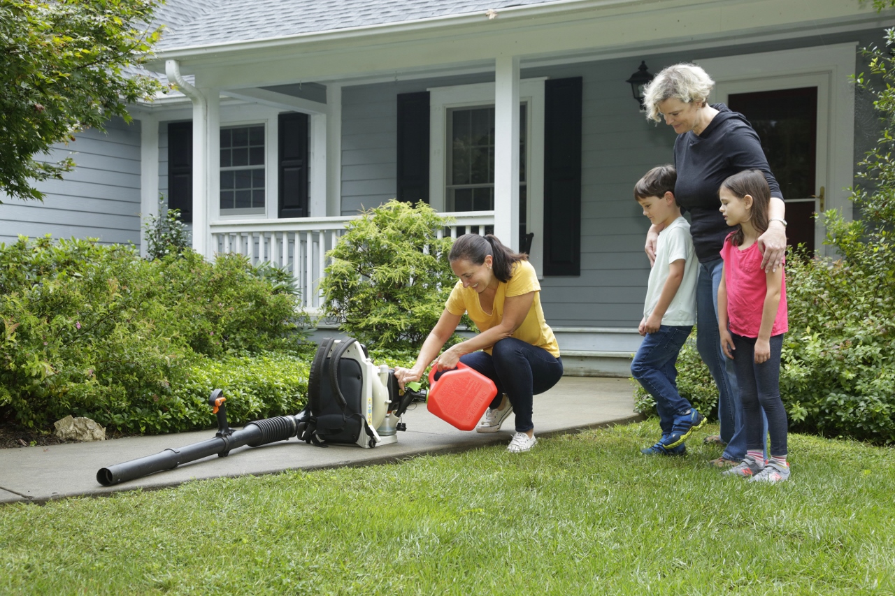 Children should always be kept a safe distance from poisonous fuels and yard equipment.