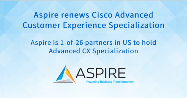 Aspire Renews Cisco Advanced Customer Experience Specialization