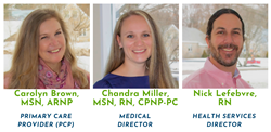 Spaulding Academy & Family Services has expanded its medical team with the promotion of Carolyn Brown (ARNP), and the hiring of Chandra Miller (MSN, RN, CPNP-PC) and Nicholas Lefebvre (RN).