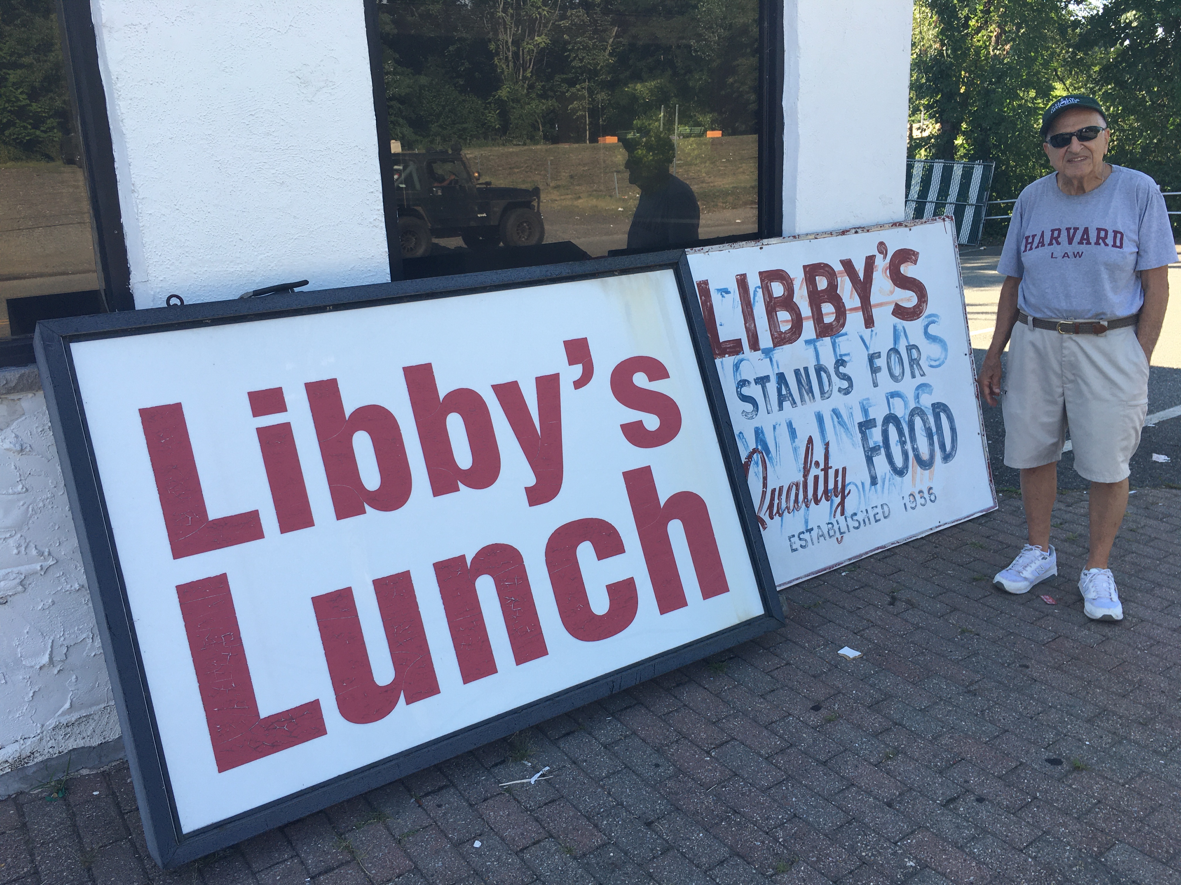 Harry in front of Libby's Lunch