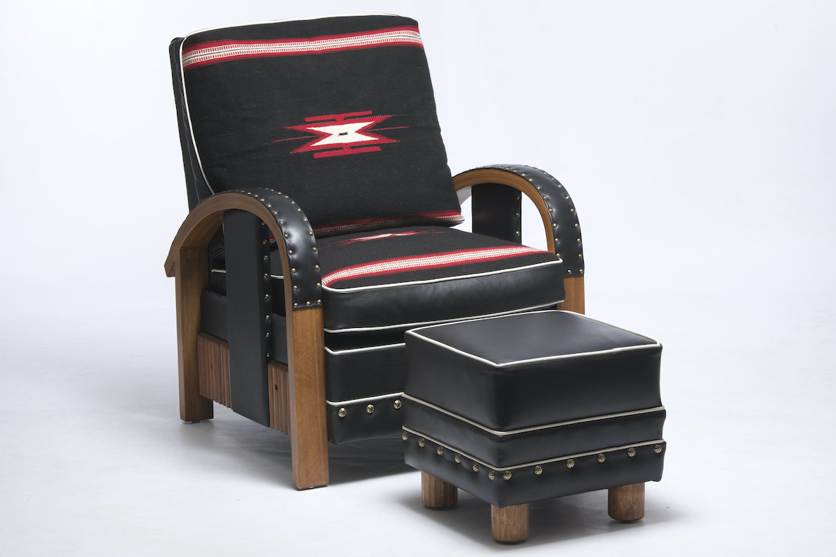 The Western Design Exhibit + Sale showcases a variety of talented furniture makers including HowKola Furniture by Tim Lozier, crafting this Molesworth-style club chair and more.