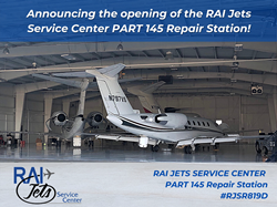 New RAI Jets Service Center Part 145 Repair Station operates in tandem with jet charter company RAI Jets LLC at KAZO and KIRS