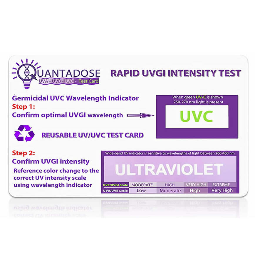 QuantaDose Far-UVC/UVC Test Card