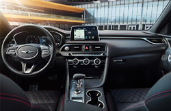 Interior view of the 2021 Genesis G70