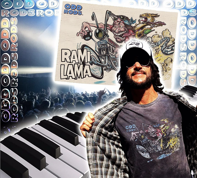 Rami Jaffee wearing "Rami Lama" Odd Rods Shirt