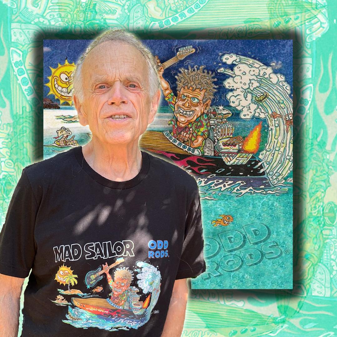 Al Jardine wearing "Mad Sailor" Odd Rods shirt