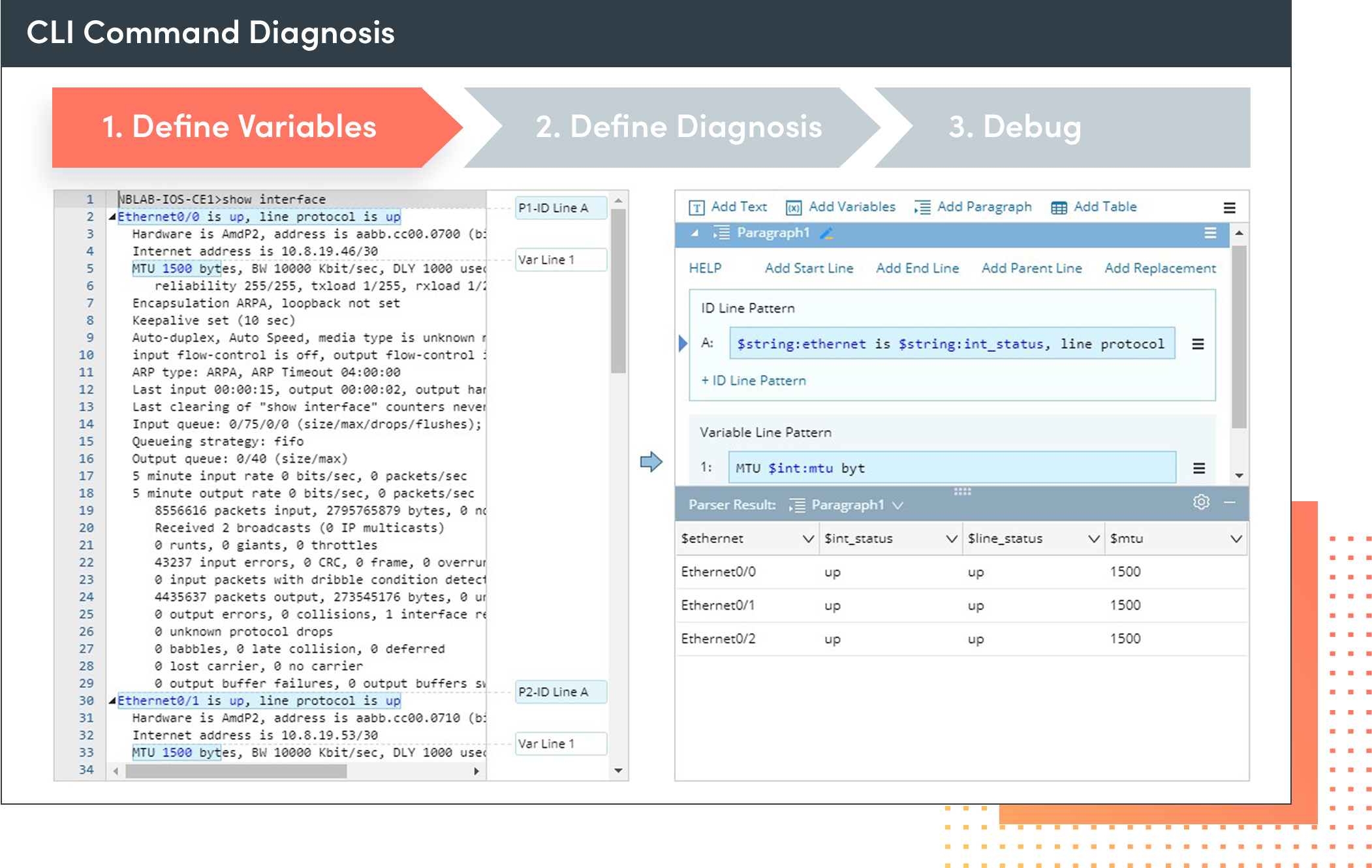 Low-code or no code automation in action with NetBrain v10.0 Visual Parser wizard