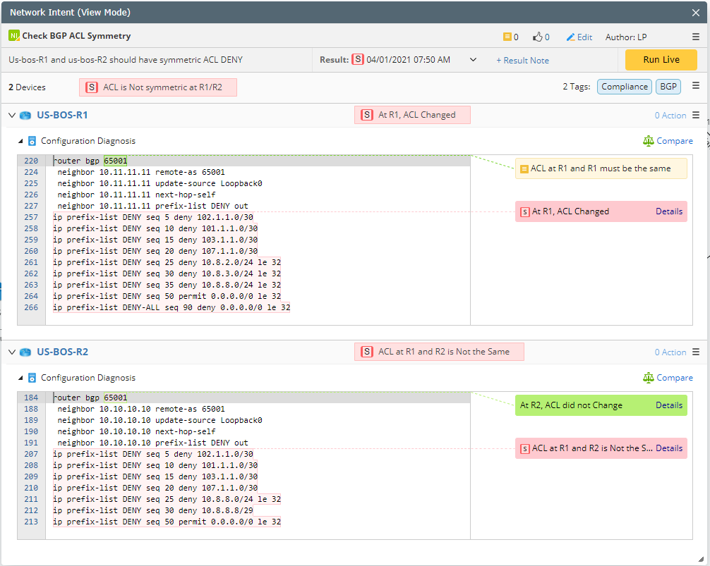 Intent-based automation feature from NetBrain v10.0