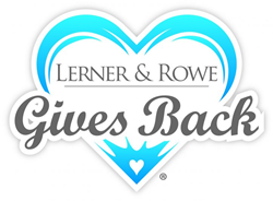 Lerner and Rowe Gives Back logo