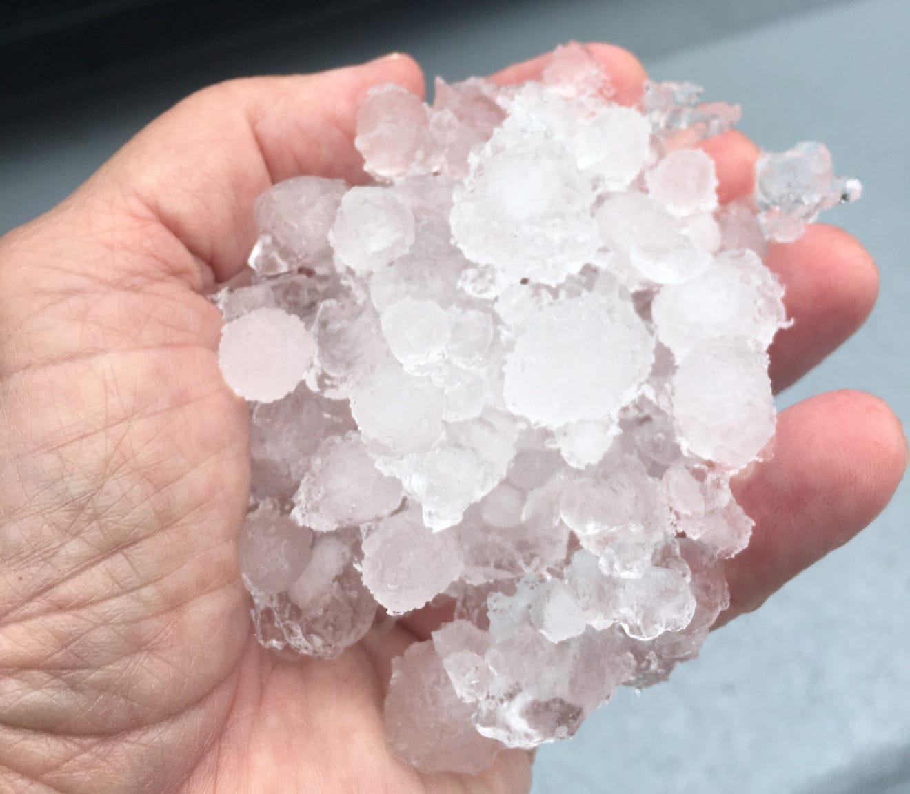 Daytona Beach Hail - Photo Courtesy of News Journal